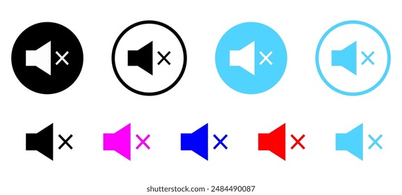 mute icon no sound symbol volume speaker off icons - silent icon symbol.