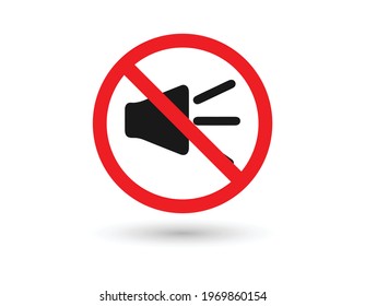 Mute icon. No sound. Vector illustration. EPS 10