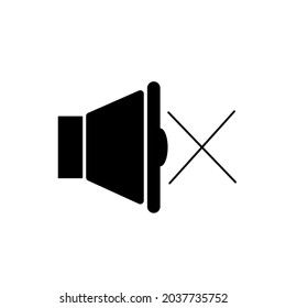 Icono de silenciar. No hay sonido. Ilustración vectorial.