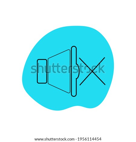 Mute icon. No sound. Vector illustration.