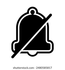 Mute icon .Notification mute bell icon for incoming inbox message. vector illustration 10Eps