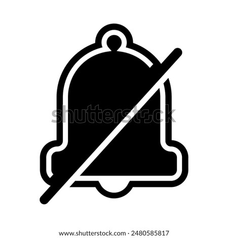 Mute icon .Notification mute bell icon for incoming inbox message. vector illustration 10Eps