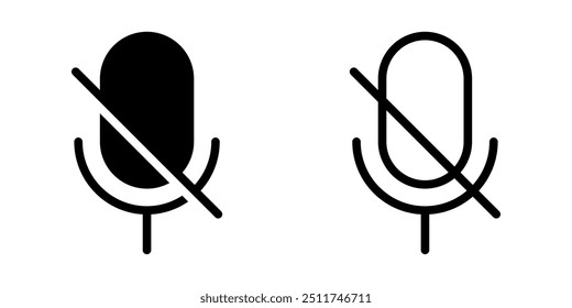 Mute icon set. flat illustration of vector icon on white background