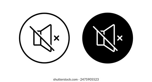 Conjunto de iconos de silencio. para concepto móvil y Diseño web. Ilustración vectorial
