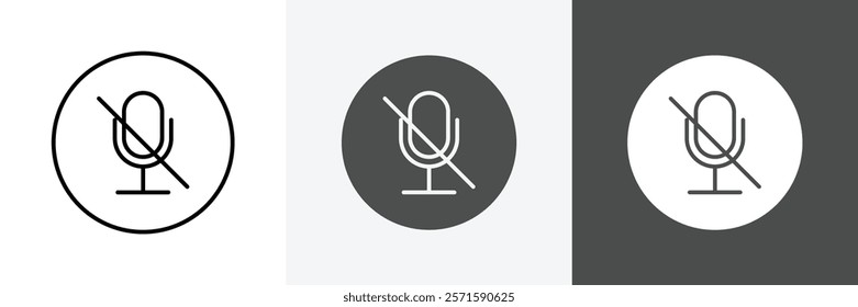 Mute icon set vector art