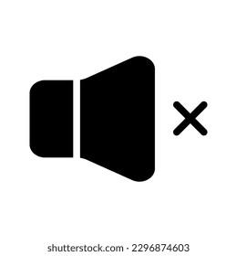 Mute icon. sign for mobile concept and web design. vector illustration