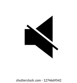 Mute Icon. Silent Speaker Vector Illustration. No Sound Sign & Symbol Logo Template.