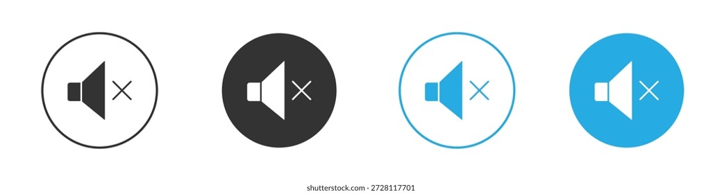 Mute icon. simple illustration graphic doodle black design