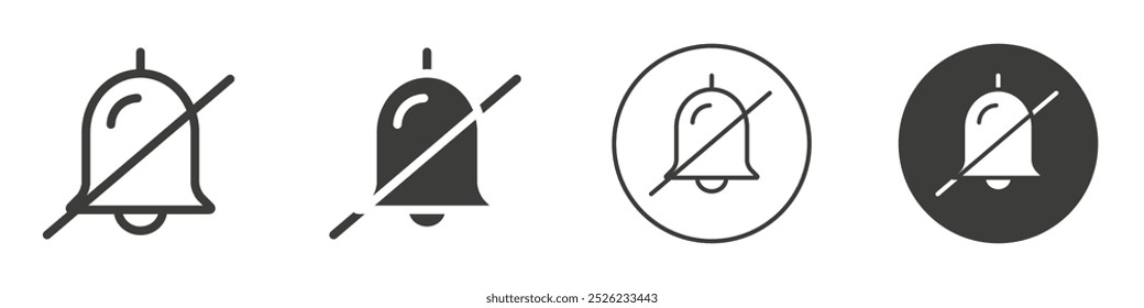 Icono de silencio Logotipo de Vector de contorno simple
