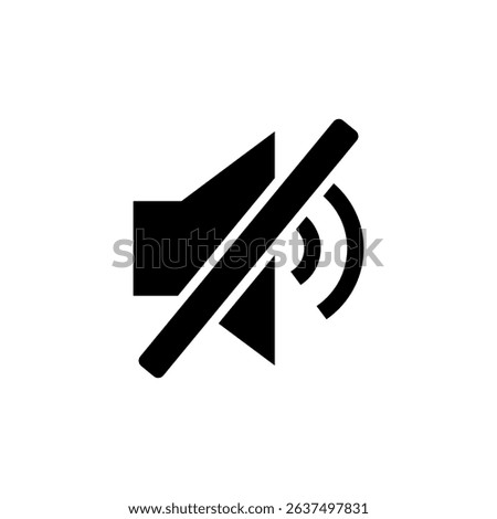 Mute icon. Sound Off Icons Design Flat Style Symbol, Mute Button Speaker.