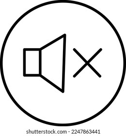 mute icon, stock vector, logo isolated on white background..eps
