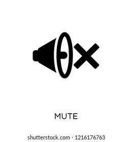 Mute icon. Mute symbol design from User interface collection. Simple element vector illustration on white background.