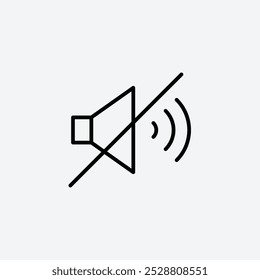 Mute icon in tree different line stroke sizes.