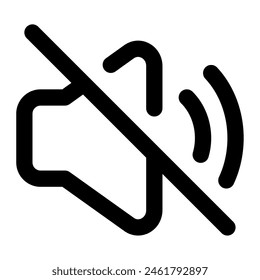 Mute icon for uiux, web, app, infographic, etc