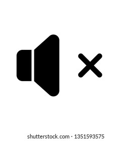 mute icon vector