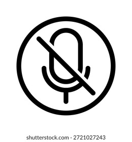 Plantillas de diseño de Vector de icono mudo. Ilustración silenciada de audio de micrófono. Icono de micrófono tachado. Sin altavoz, sin icono de sonido.