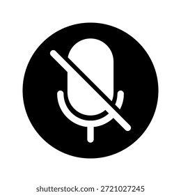Plantillas de diseño de Vector de icono mudo. Ilustración silenciada de audio de micrófono. Icono de micrófono tachado. Sin altavoz, sin icono de sonido.