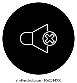 Mute icon. Vector illustration