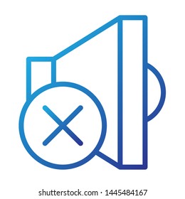 Mute Icon, Vector Illustration,User Interface Colour Outline