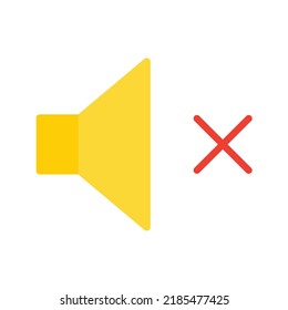 Mute icon vector image. Can also be used for Media Buttons. Suitable for mobile apps, web apps and print media.