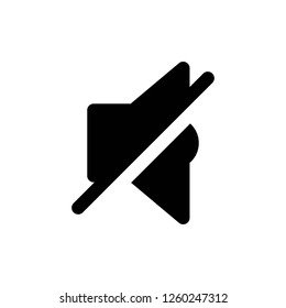mute icon vector on white background editable eps10