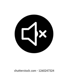 mute icon vector on white background editable eps10