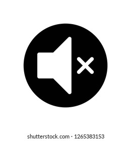 mute icon vector, on white background editable eps10