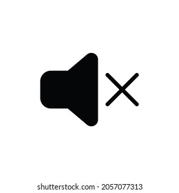 Mute icon vector. Speaker sign