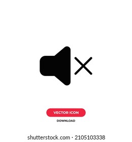 Silenciar vector de icono. Firma del altavoz
