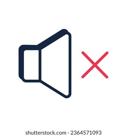 Mute icon vector stock illustration