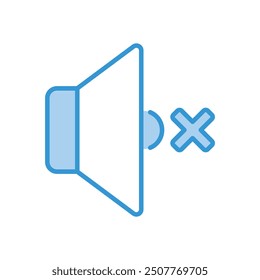 Mute icon vector stock illustration