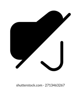 Ilustración de diseño de símbolo de Vector de ícono mudo