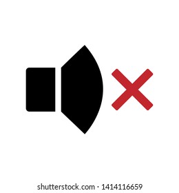 Mute Icon. Voiceless Illustration As A Simple Vector Sign & Trendy Symbol for Design and Websites, Presentation or Mobile Application.