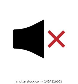 Mute Icon. Voiceless Illustration As A Simple Vector Sign & Trendy Symbol for Design and Websites, Presentation or Mobile Application.
