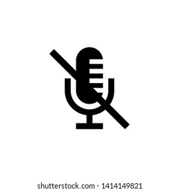 Mute Icon. Voiceless Illustration As A Simple Vector Sign & Trendy Symbol for Design and Websites, Presentation or Mobile Application.