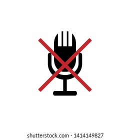 Mute Icon. Voiceless Illustration As A Simple Vector Sign & Trendy Symbol for Design and Websites, Presentation or Mobile Application.