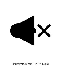 Mute Icon. Voiceless Illustration As A Simple Vector Sign & Trendy Symbol for Design and Websites, Presentation or Mobile Application.