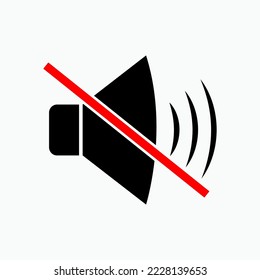 Mute Icon. Voiceless Symbol - Vector.