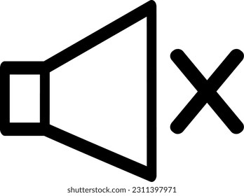 Mute icon. volume speaker button symbol modern, simple,  icon for website design, mobile app, ui. 