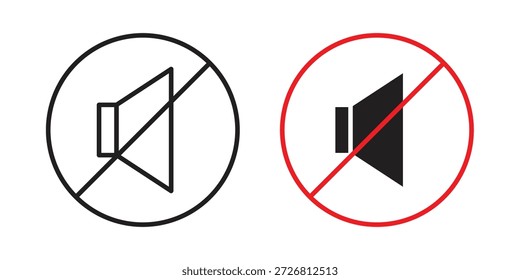 Mute icons vector collection for web designs. flat icons