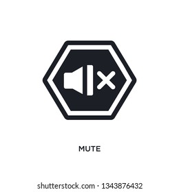 mute isolated icon. simple element illustration from signs concept icons. mute editable logo sign symbol design on white background. can be use for web and mobile