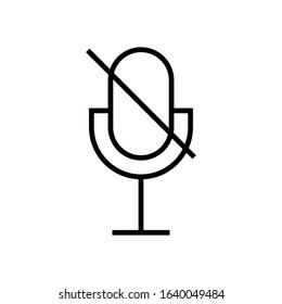 mute line art vector icon - ui icon vector