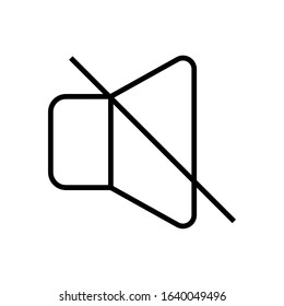 mute line art vector icon - ui icon vector