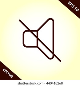mute line icon