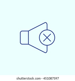 Mute Line icon. Eps-10.