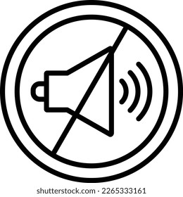 Silenciar diseño de iconos vectores de línea