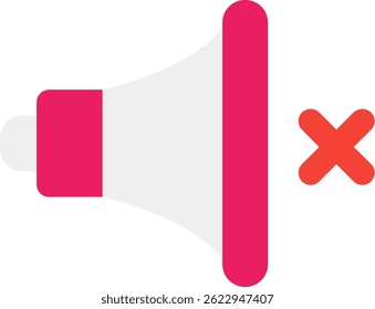 Mute Line vector Icon Design