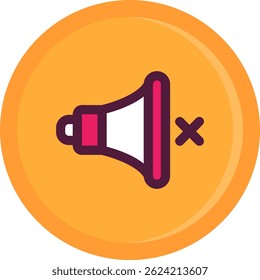 Mute Line vector Icon Design
