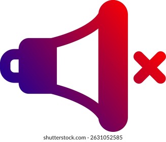 Mute Line vector Icon Design