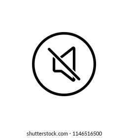 mute - media icon vector